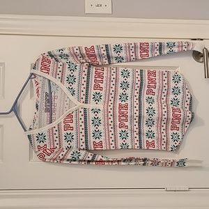 Pink brand Christmas/ winter themed shirt